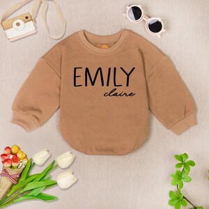 Personalized First And Middle Baby Bodysuit, Custom Newborn Baby Romper, Newborn Baby Bodysuit, Baby Shower Gift