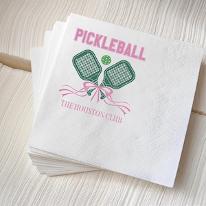 Custom Pickleball Party Napkins, Pickleball  Party Napkins, Custom Picnics And Pickleball Napkins, Social Club Napkins Great For Birthdays
