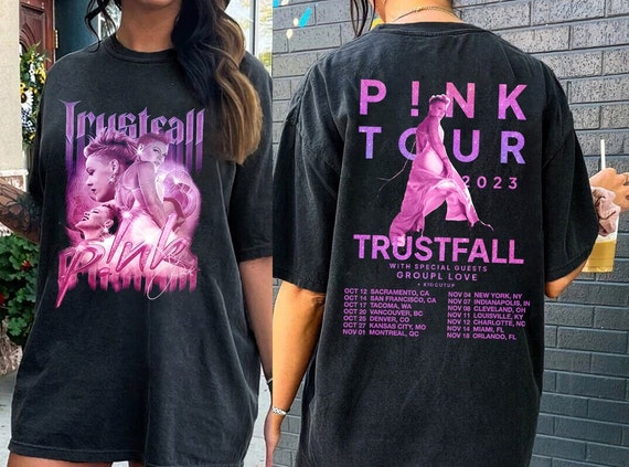 Comfort Color Trustfall Group Love Pink 2side Shirt Concert 