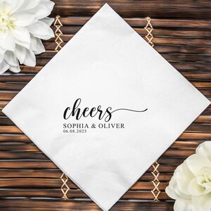 Personalized Wedding Napkins, Cocktail Napkins, Wedding Reception Napkins, Custom Napkins, Personalized Name Napkins