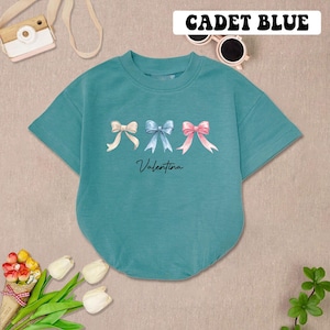 Personalized Coquette Bow Baby Romper Short Sleeves, Coquette Girl Baby Bodysuit, Girly Bow Baby Romper, First Birthday Baby Outfit