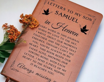 Loss of Son Gift, Letters to Son Grief Leather Journal, Letters to Son in Heaven, Son Memorial Gift, Son Remembrance Gift, Loss of Child Gif