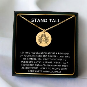Medusa Mythology Necklace | Greek Gods Jewelry | Greek Mythology Necklace | Medusa Coin Pendant | Boho Medallion charm, Gift For Her