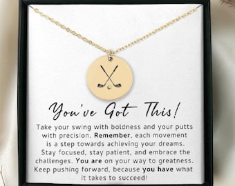 Golf Gifts For Women Personalized Golf Necklace For Girls Golfers, Golf Team Gift For Her, Custom Golf Gift Jewelry For Her