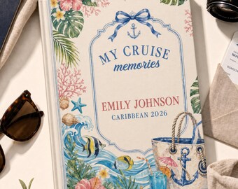 Personalized Cruise Journal, Custom Travel Journal, Cruise Memory Book, Vacation Diary, Cruise Gift for Women, Travel Keepsake