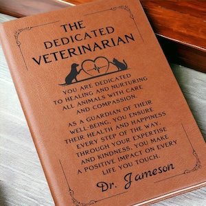 Personalized Veterinarian Gift - Veterinarian Doctor Journal, Vet Notes, Veterinary Gift, Veterinarian Office Gift, Vet School Graduation image 1