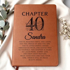40th Birthday Gifts for Her, Personalized Journal for Women, Custom Forty Birthday Gift, Keepsake Memory Book, 40th Birthday Ideas