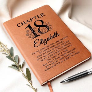 Personalized 18th Birthday Journal, 18th Birthday Gift for Girls, Custom Journal for 18th Birthday, Custom Keepsake Notebook image 7