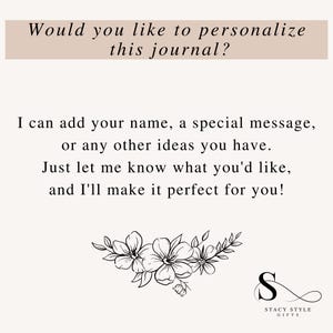 13th Birthday Gift for Girl, Personalized Journal for Her, Custom Name Notebook, Keepsake Memory Book, Sweet 13 Birthday Present image 7