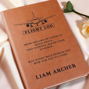 Diario de vuelo personalizado, libro de registro de vuelo, regalo para pilotos, regalo de graduación en aviación, cuaderno de vuelo personalizado, libro de registro de escuela de vuelo imagen 10