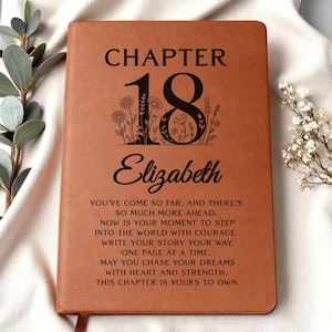 Personalized 18th Birthday Journal, 18th Birthday Gift for Girls, Custom Journal for 18th Birthday, Custom Keepsake Notebook