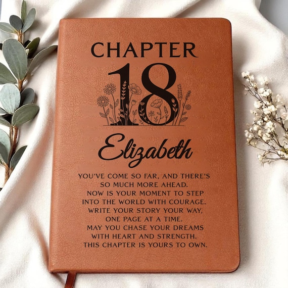 Personalized 18th Birthday Journal, 18th Birthday Gift for Girls, Custom Journal for 18th Birthday, Custom Keepsake Notebook