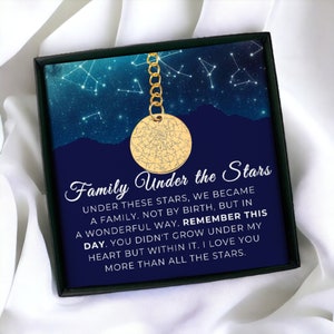 Porte-clés personnalisé carte des étoiles - Un souvenir d'adoption mémorable, porte-clés carte des étoiles le jour du mariage parfait, cadeau belle-fille, mariage beau-fils