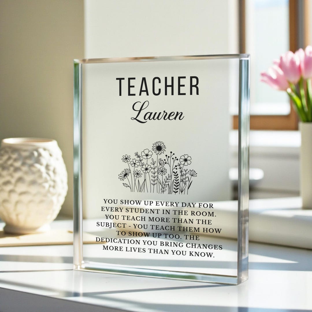 Teacher Appreciation Gift Personalized, Thank You Teacher Gift, Custom ...