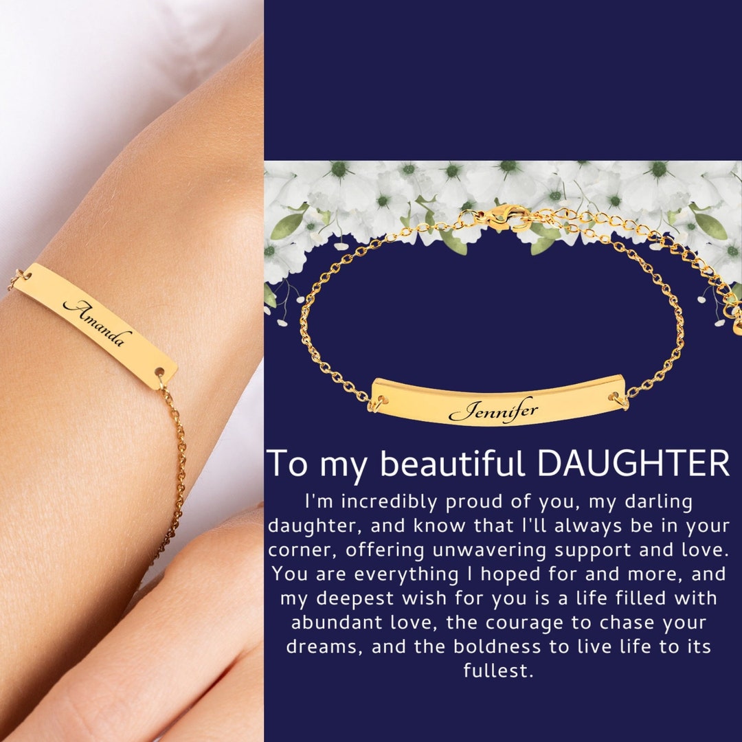 Personalized Name Bracelet for Daughter Gift for Daughter Etsy