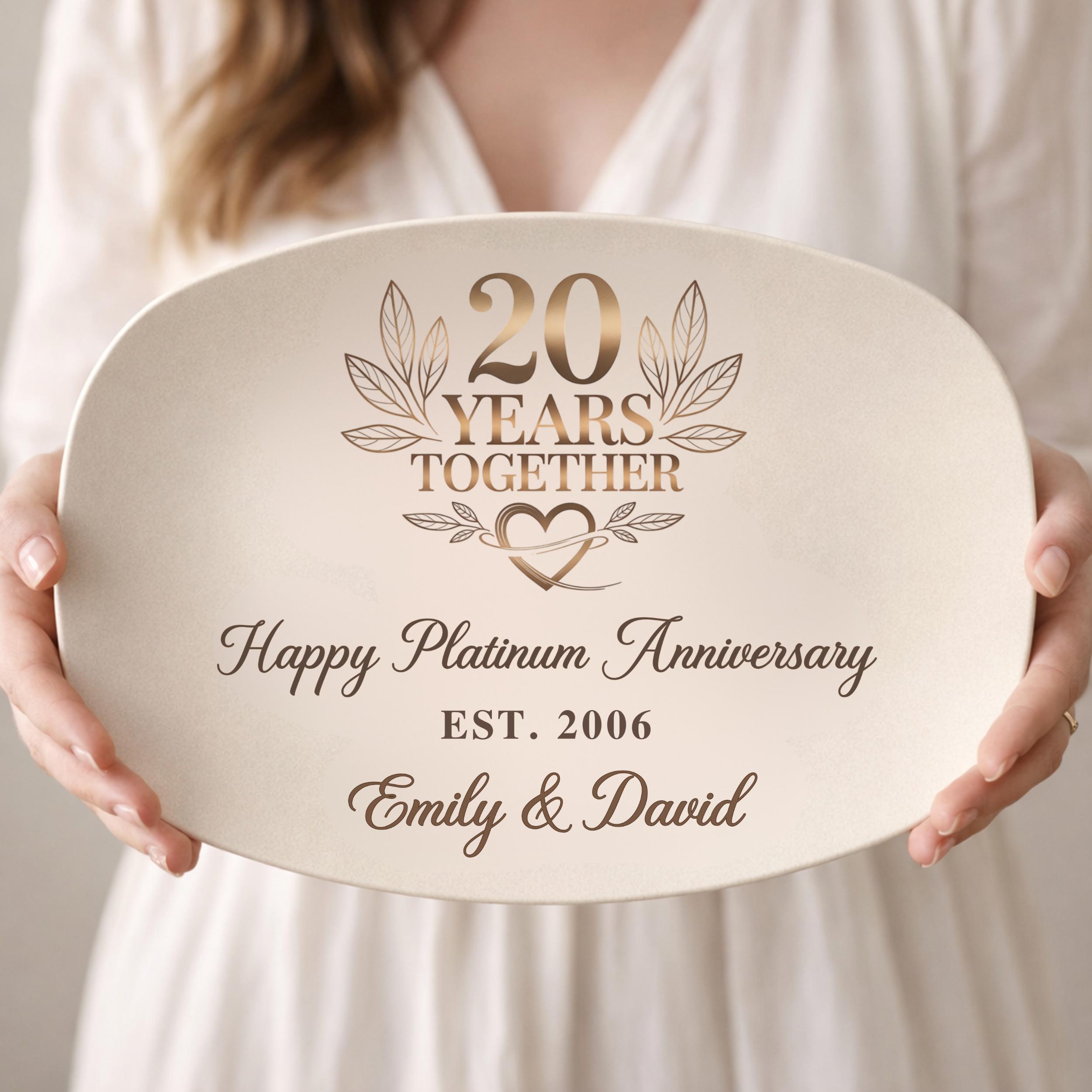 20th Anniversary Plates - Etsy