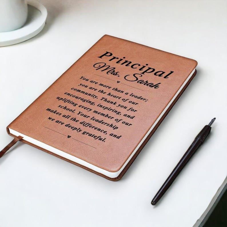 Principal Gifts Custom Leather Journal for Principal, Principal Appreciation Gift, Unique Thank You Gifts for School Principal image 7