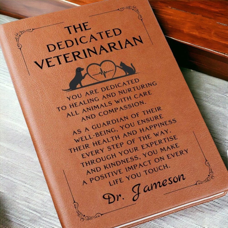 Personalized Veterinarian Gift - Veterinarian Doctor Journal, Vet Notes, Veterinary Gift, Veterinarian Office Gift, Vet School Graduation image 1