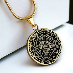 Custom Seal of Seven Archangels Talisman Pendant – Unique Personalized Jewelry Gift, Magic Amulet, Spiritual Necklace, Protection Charm