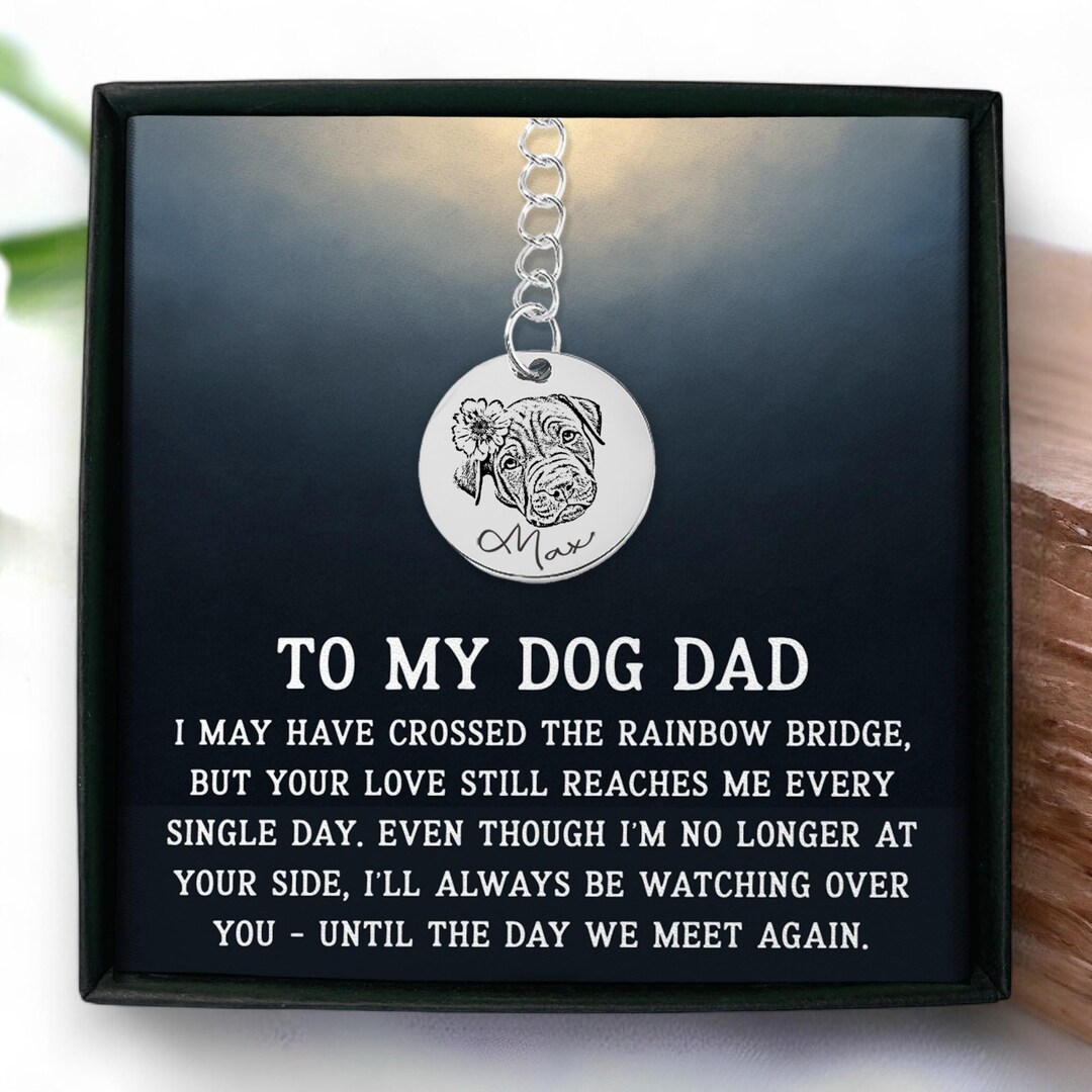 Pet Remembrance Gift, Dog Dad Photo Memorial Keychain, Dog Sympathy — free download