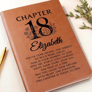 Personalized 18th Birthday Journal, 18th Birthday Gift for Girls, Custom Journal for 18th Birthday, Custom Keepsake Notebook image 4