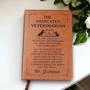 Personalized Veterinarian Gift - Veterinarian Doctor Journal, Vet Notes, Veterinary Gift, Veterinarian Office Gift, Vet School Graduation image 2