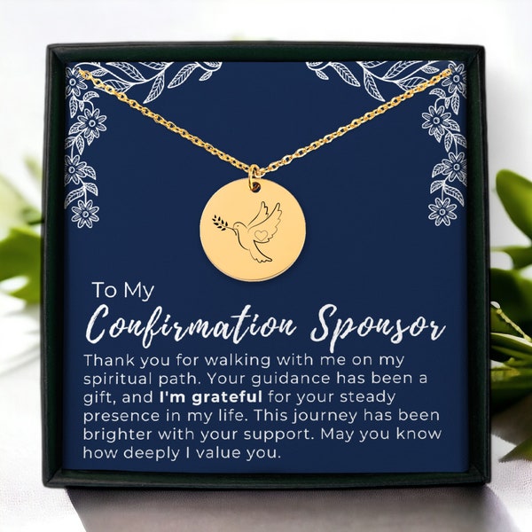 Confirmation Religious Sponsor Personalized Gift For Women Sponsor Confirmation Necklace Gifts For Sponsors Religious Thank You Gift