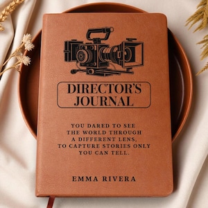 Personalized Filmmaker Gift Journal, Custom Film Notebook, Movie Lover Gift, Film School Student Gift, Graduation Gift for Filmmaker image 1