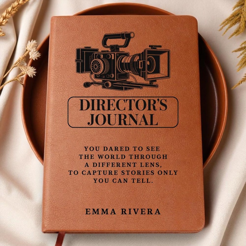 Personalized Filmmaker Gift Journal, Custom Film Notebook, Movie Lover Gift, Film School Student Gift, Graduation Gift for Filmmaker image 1