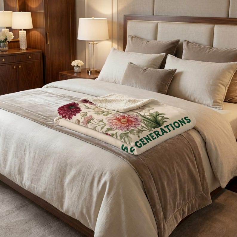 100th Birthday Gift, Personalized Woven Throw Blanket for 100th ...