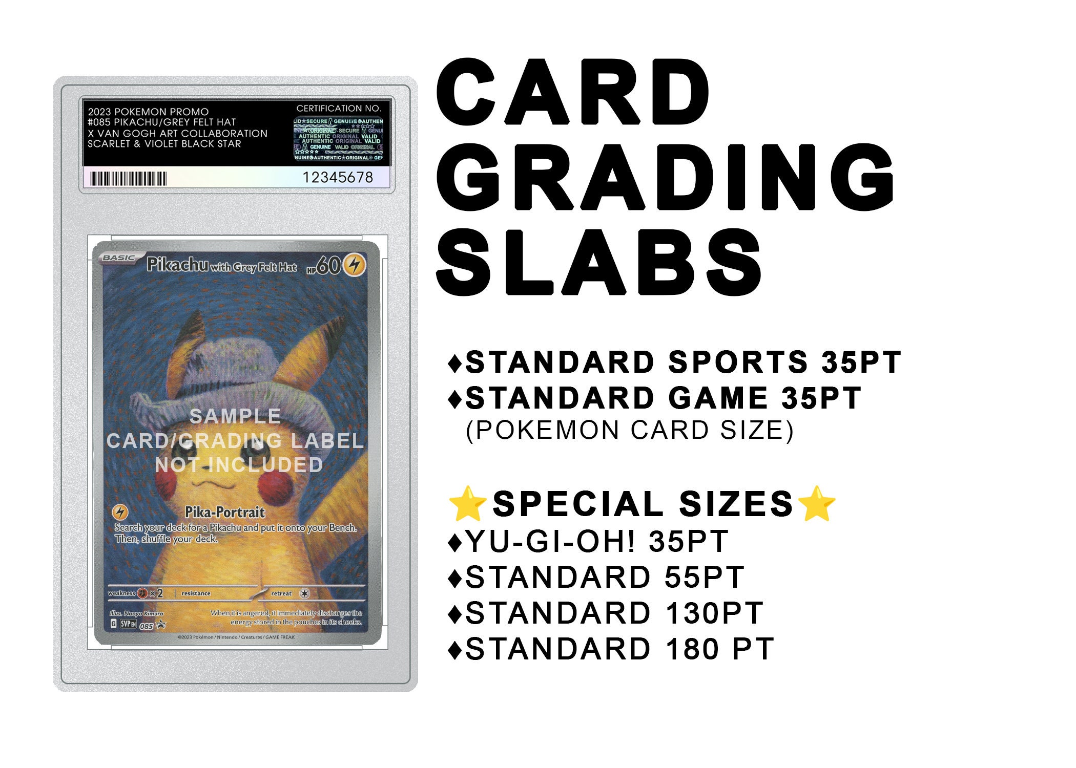 Trading Card Unsealed Grading Slab 