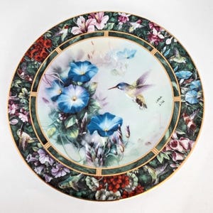 Lena Liu&#39;s Violet-Crowned Hummingbird Collectible Vintage Plate