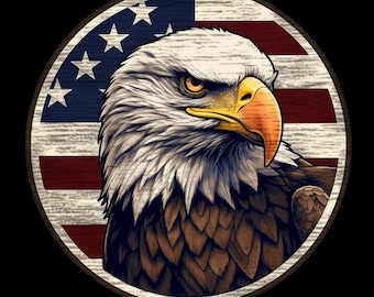 Eagle With American Flag PNG, American Flag Png, Eagle Png, USA Patriotic PNG - Commercial Use, Instant Download - Transparent Background