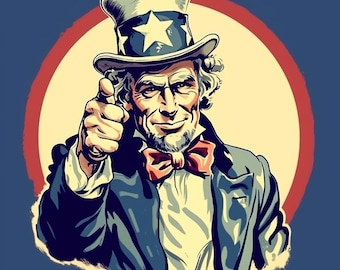 Uncle Sam American Flag Design, American Flag Png, USA Png, USA Patriotic Png Svg Eps - Commercial Use - Transparent Background