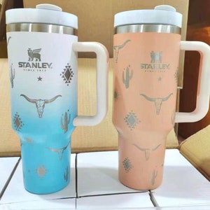 Western Engraved Inspired Stanley 40oz Tumbler W/straw IN STOCK Ships ASAP  