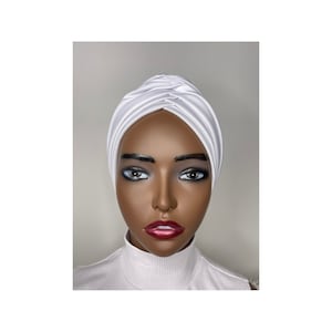 White turban | cancer head cover | religious head cover | hair loss turban