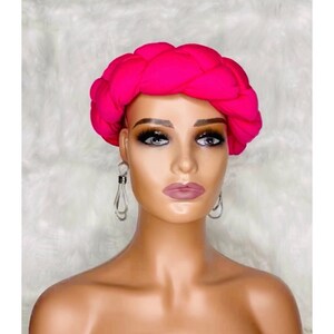 Pink Braided Turban - Etsy display picture 1