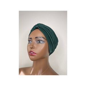 Sequin turban | green turban | cancer head cover | hair loss turban | religious head cover