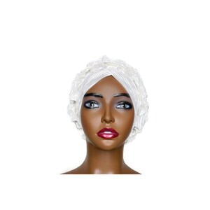 White turban, pre tied turban, head cover