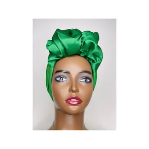 Green turban | pre tied turban | head cover