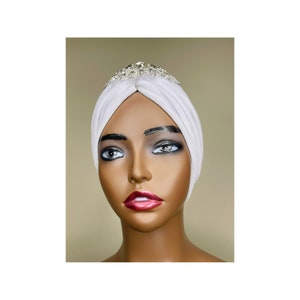 White turban | velvet turban | party head cover