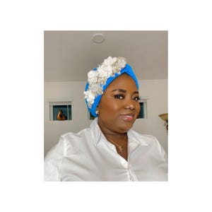 Blue turban, head cover, party turban