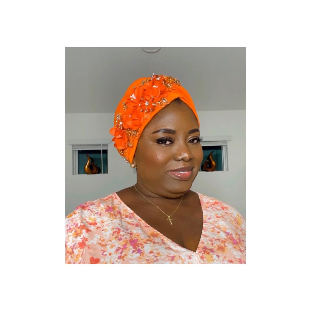 Orange turban, party head wear, head cover Amazon.com: Kachanaa Soft Head Scarfs Headbands for Women  main image 4