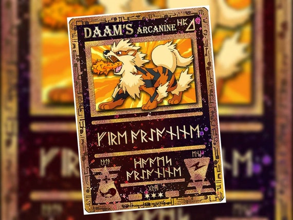 Ancient Arcanine Pokemon Personalized Card or Timestamp - Etsy Australia