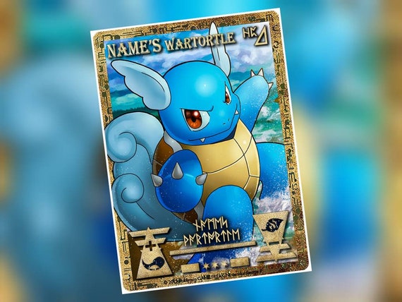 Ancient Wartortle Personalized Display Card or Timestamp Holo - Etsy  Australia