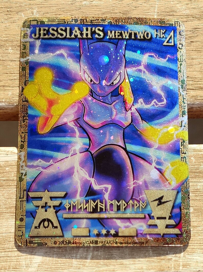 Mewtwo Lettering Ancient Shadow Mewtwo Personalized Card or Timestamp - Etsy