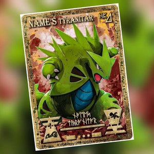 Carte ou horodatage personnalisé Pokemon Tyranocif antique
