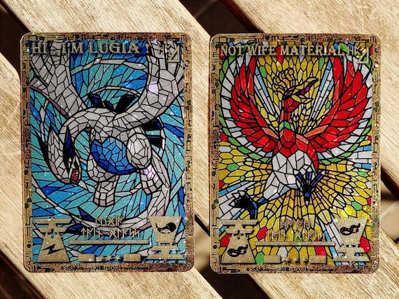 Ancient Lugia and Ho-oh Personalized Display Cards or Timestamps