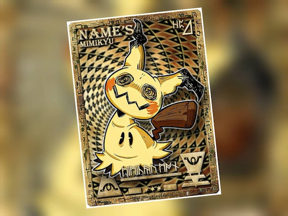 Ancient Pokemon Mimikyu Personalized Card or Timestamp - Etsy