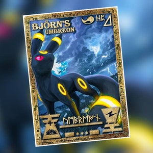 Carte ou horodatage personnalisé Umbreon antique